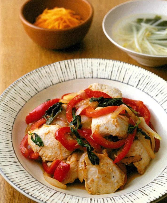 『帰りが遅くてもかんたん仕込みですぐごはん 』ガパオ風チキンソテー