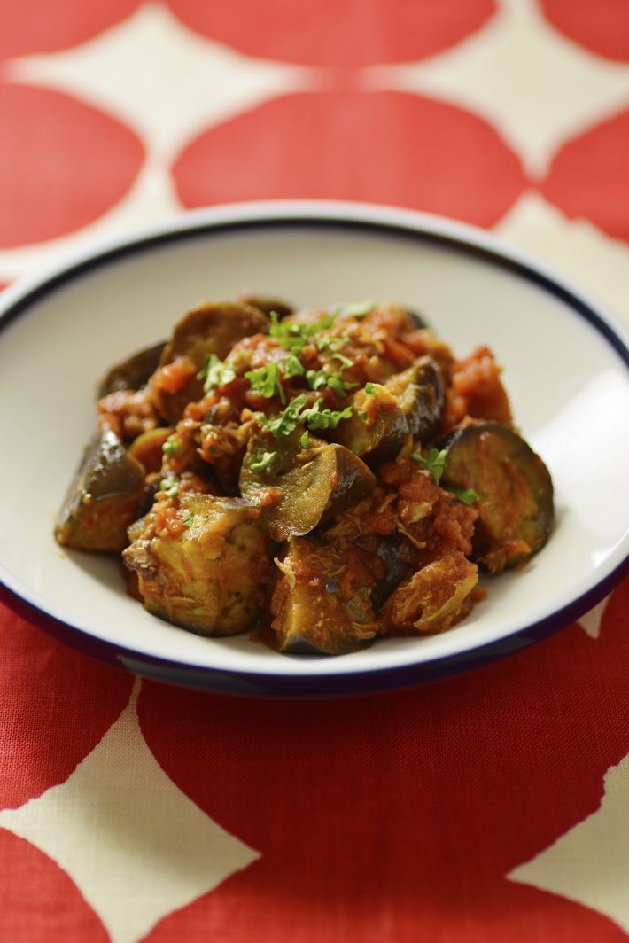 サバ味噌とナスのイタリアン風