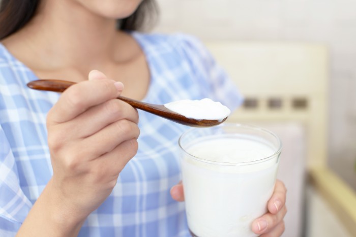 ヨーグルトを朝食に