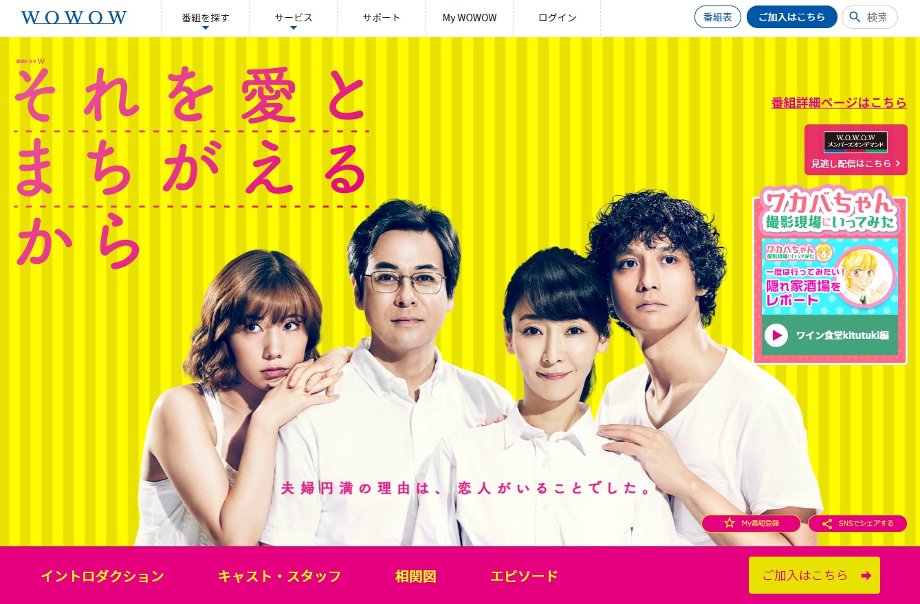 連続ドラマW『それを愛とまちがえるから』（WOWOW）