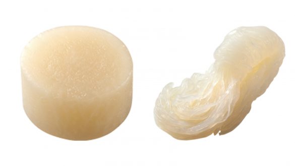 左「つゆしみ大根」／右「国産手結び白滝」