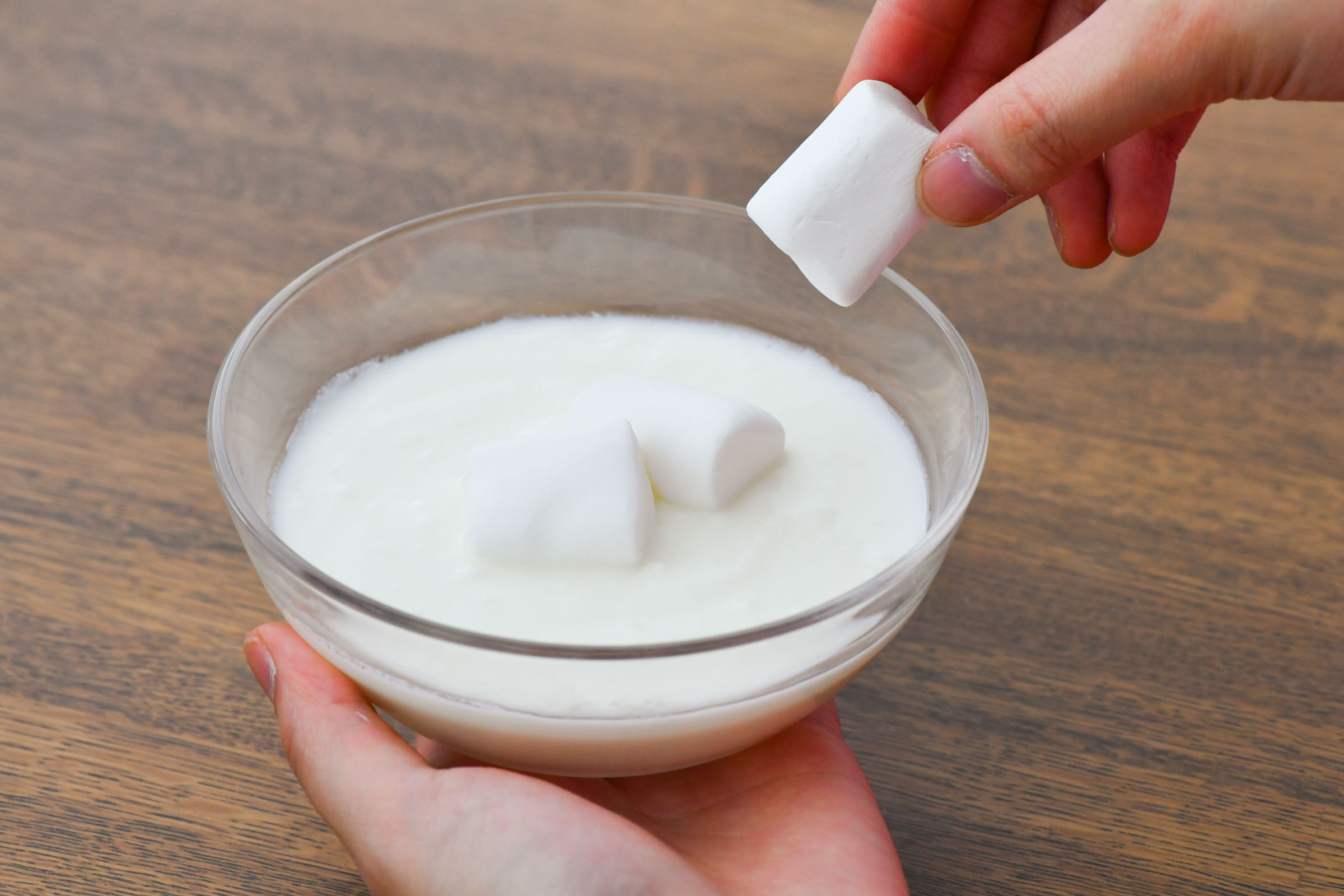 マシュマロを入れます