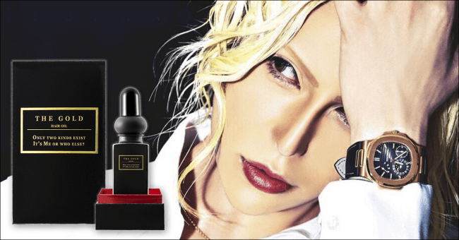 「ヘアオイル　THE GOLD」　価格：50,000円（税抜）