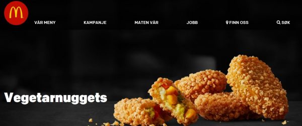 ノルウェーマクドナルドのナゲット