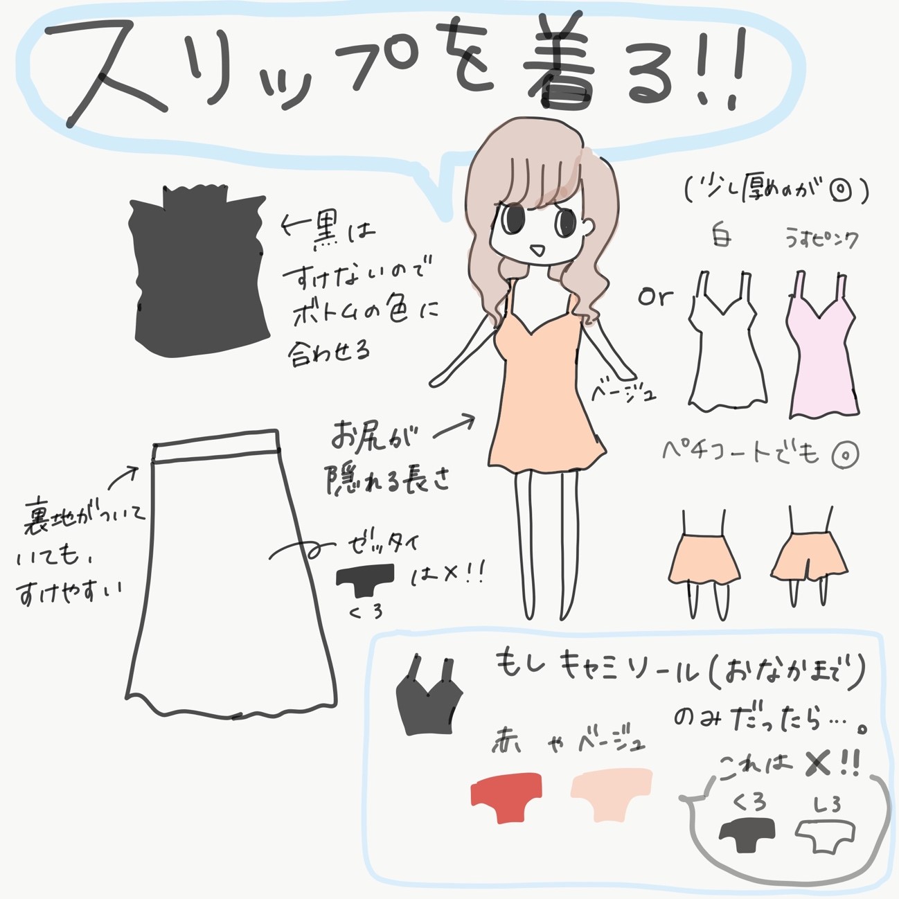 透けない下着の選び方