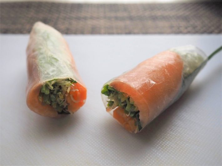 完成した生春巻き