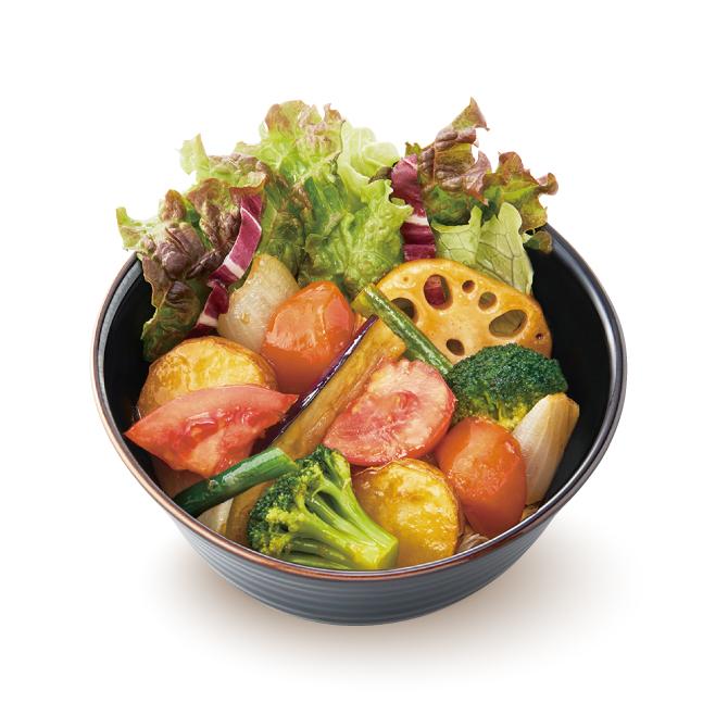 「ミニ野菜の黒酢あん（178kcal）」