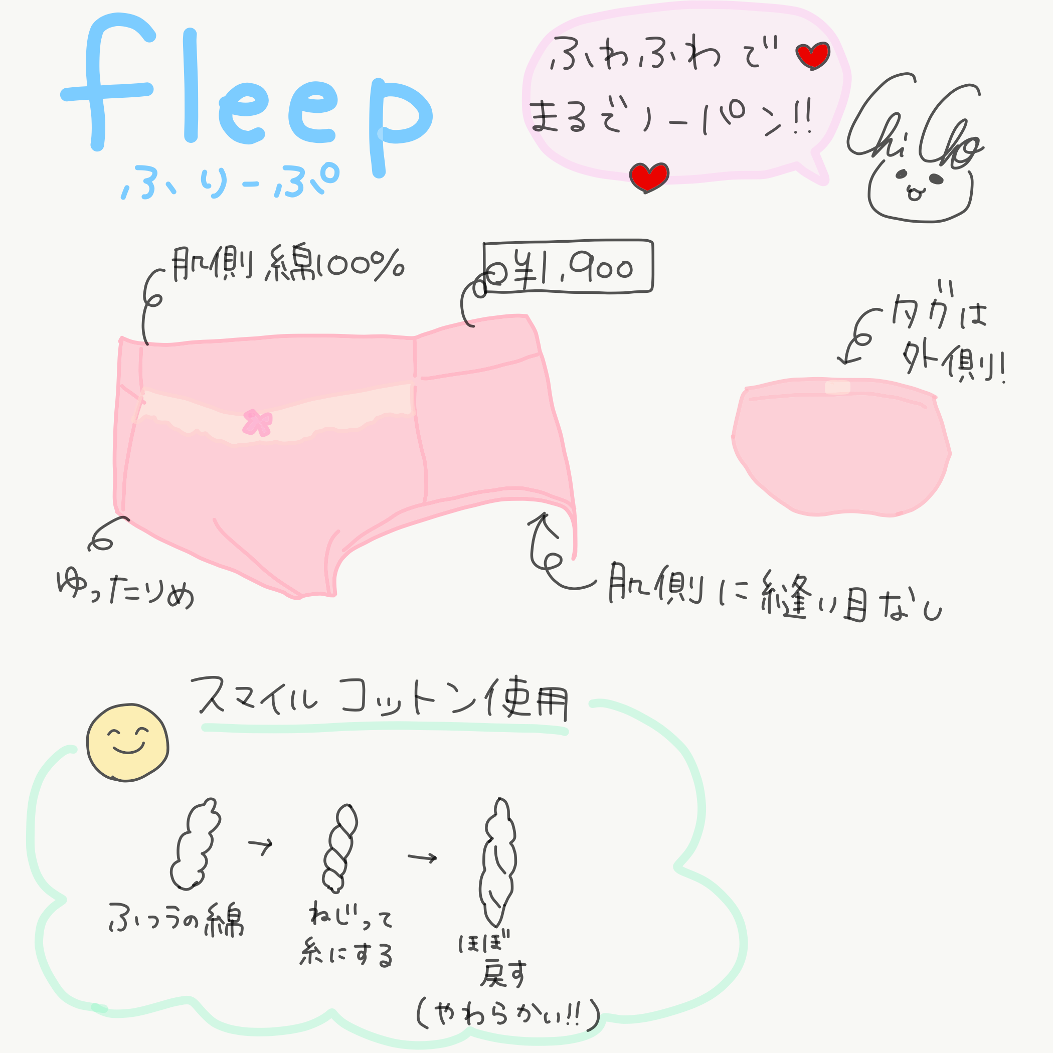 Fleep(フリープ)「ファッションスタンダードショーツ」￥1,900
