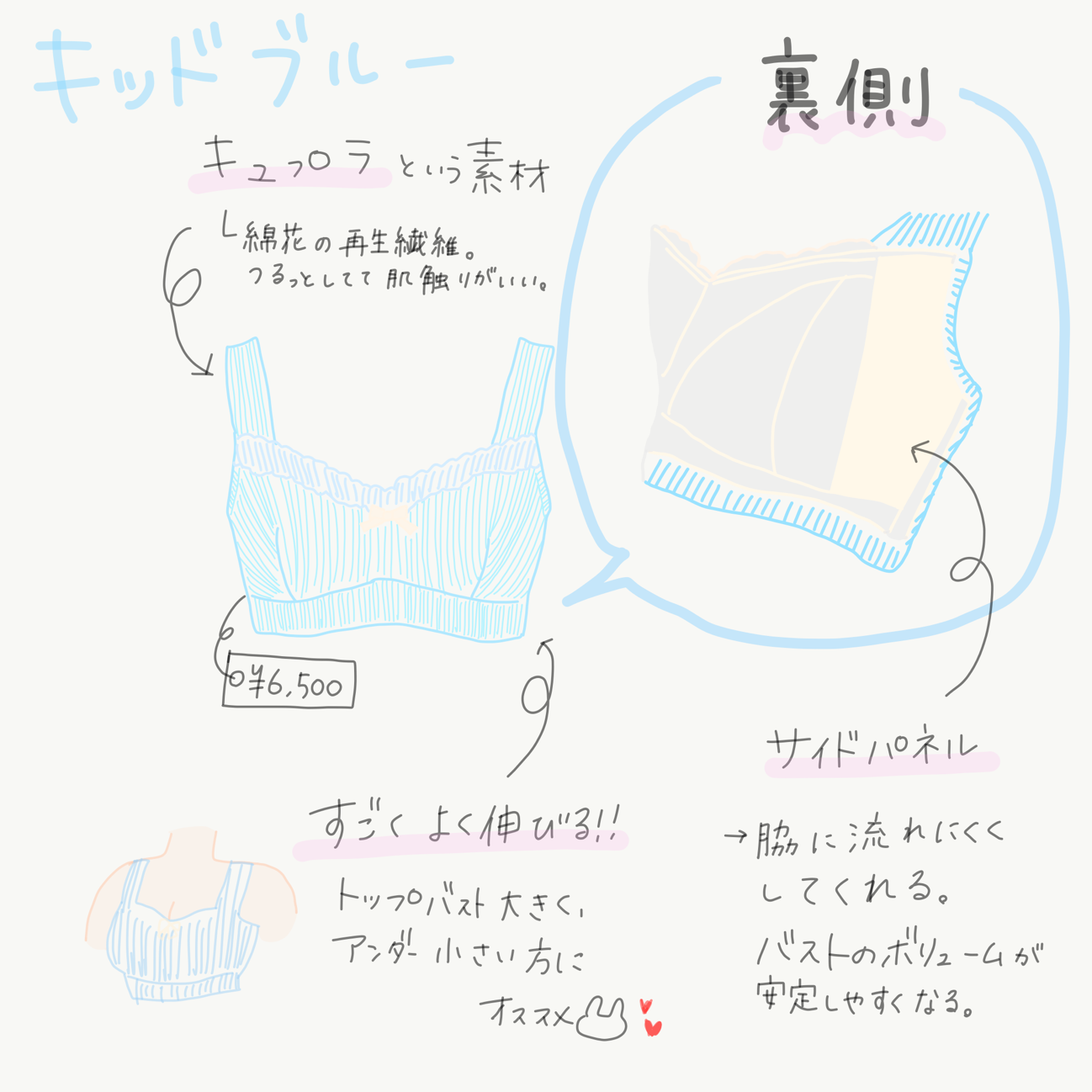 キッドブルー「ナイトブラ」￥6,500