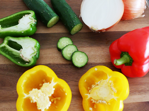 野菜の切り方　メロン　玉ねぎ　きゅうり　ピーマン