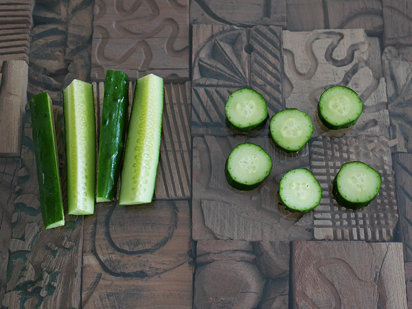 切り方　キュウリ