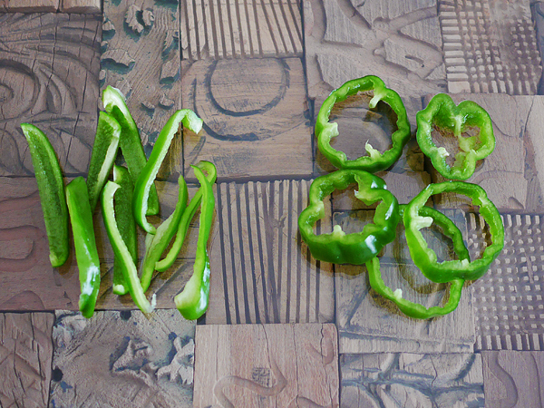 切り方　ピーマン