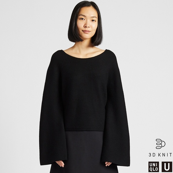 ユニクロU 3Dエクストラファインメリノワイドスリーブセーター
