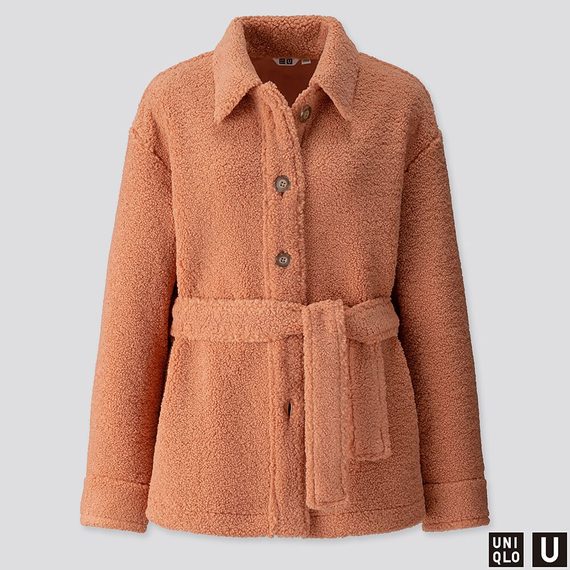 ユニクロU ボアフリースショートコート