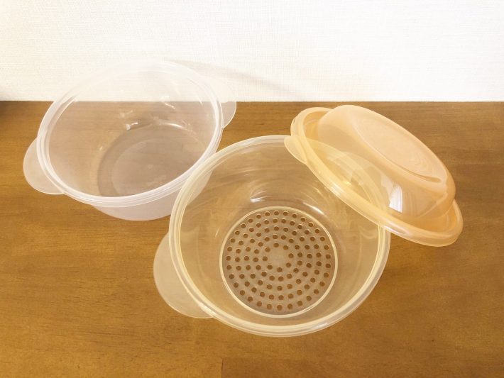 レンジでじゃがバター　フタ・ざる・容器