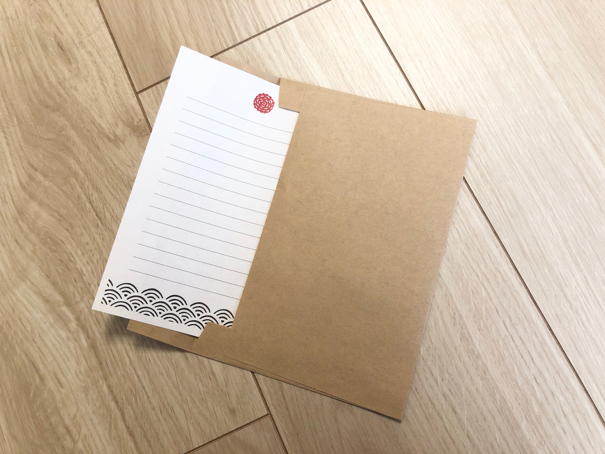 会社で使えるセリアグッズが可愛くて優秀　「なごみ レターセット」100円