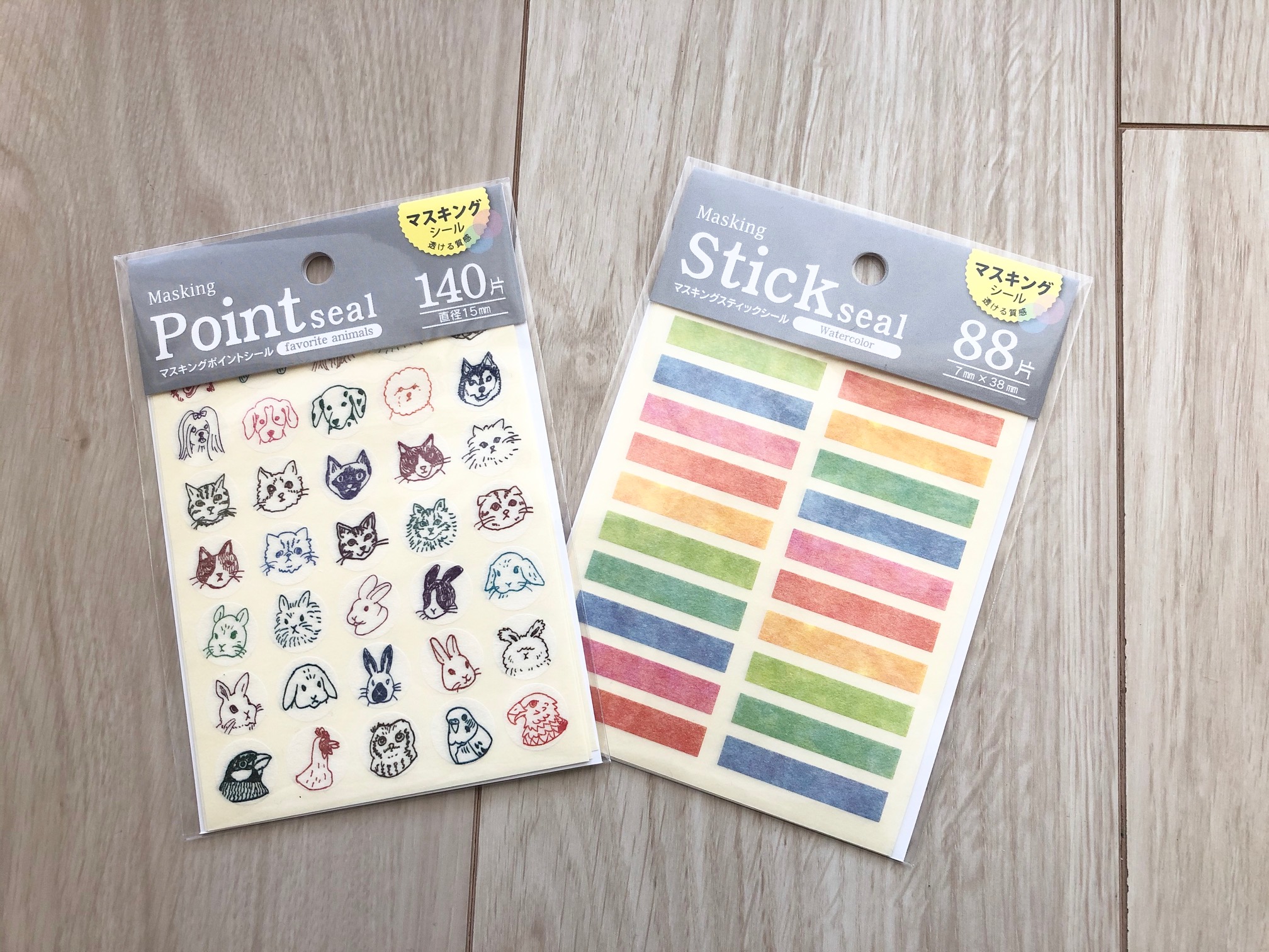 会社で使えるセリアグッズが可愛くて優秀　「マスキングシール」各100円