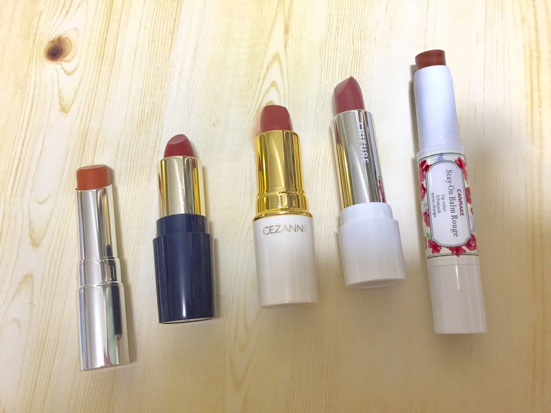 テラコッタリップ　レアナニ、インテグレート、セザンヌ、ちふれ、キャンメイクのリップ