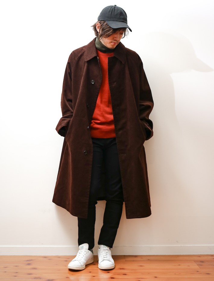 GUのコーデュロイビッグコート