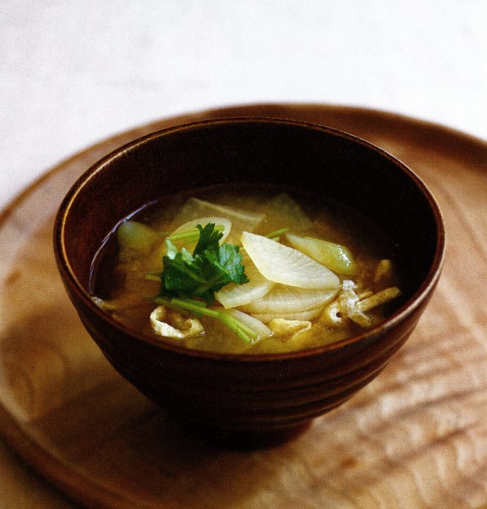 干し大根と長ねぎの味噌汁