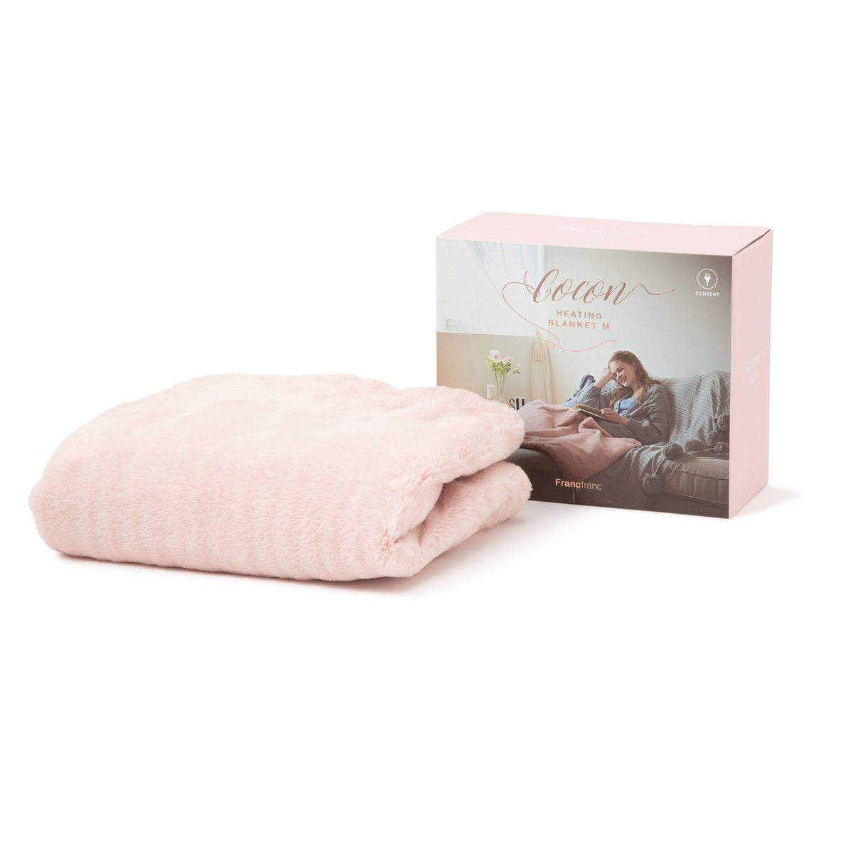 Francfranc　cocon（ココン）「ヒーター付きUSBブランケット S」5,800円