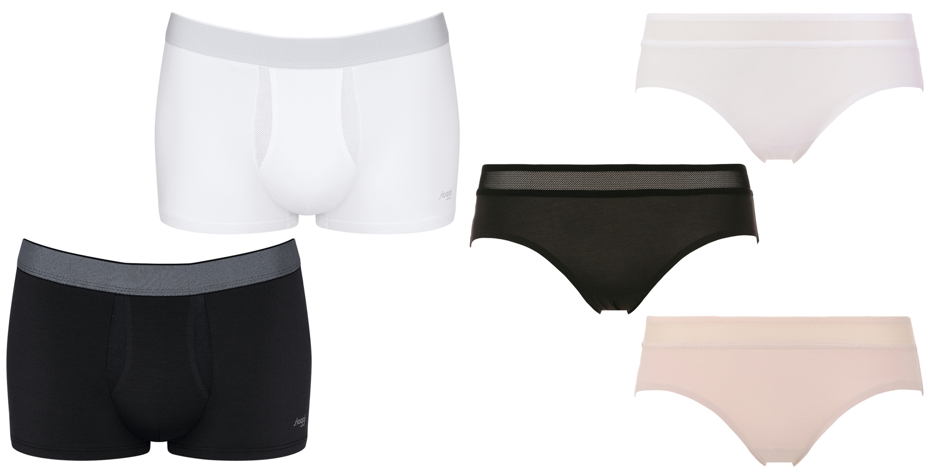 sloggi（スロギー）「エバー フレッシュ ヒップスター」メンズ¥1,650、ウィメンズ¥1,100