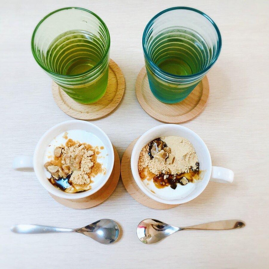 ヨーグルトきな粉は、定番おやつ。