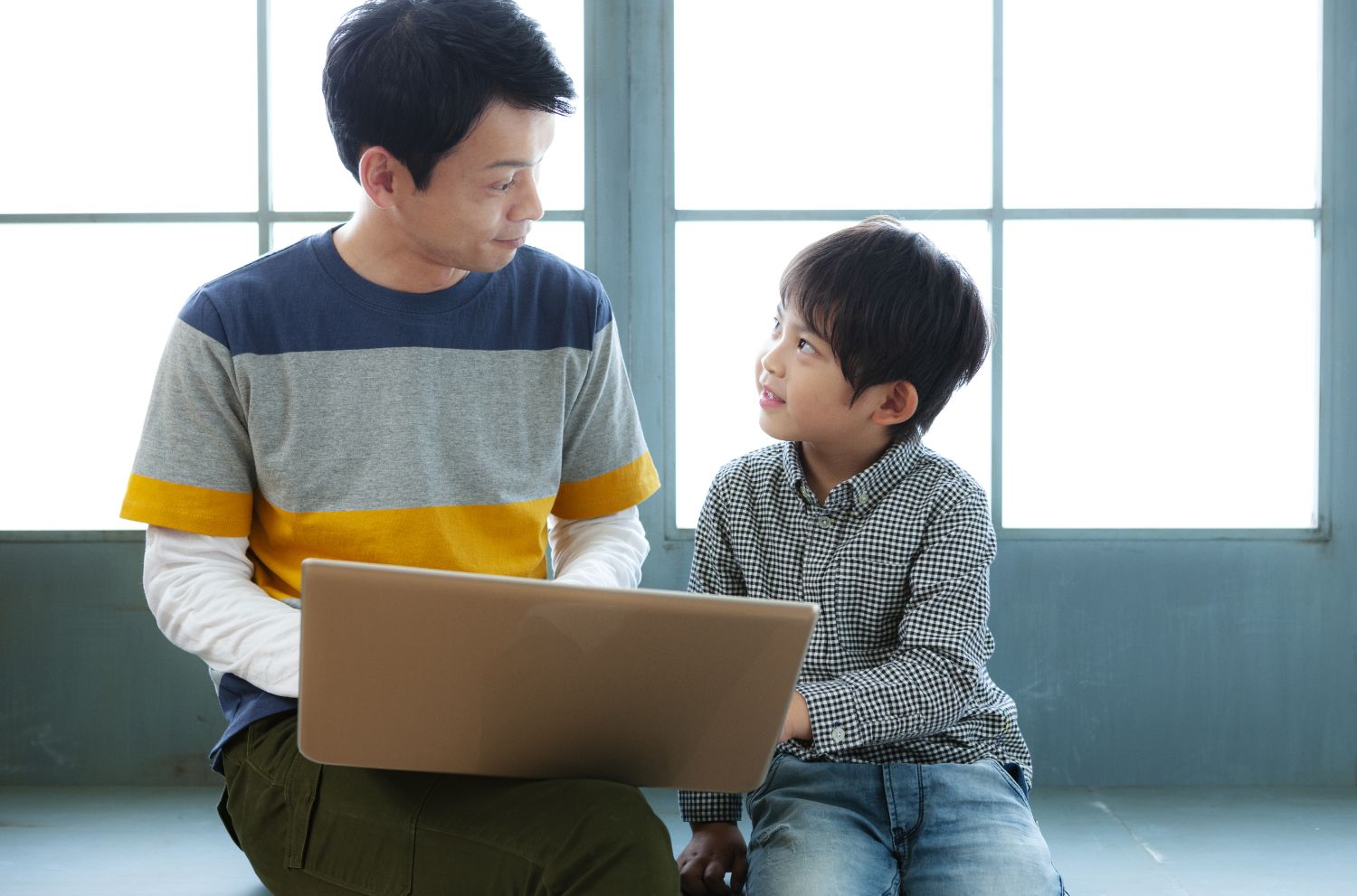 父と子供、教育パパ