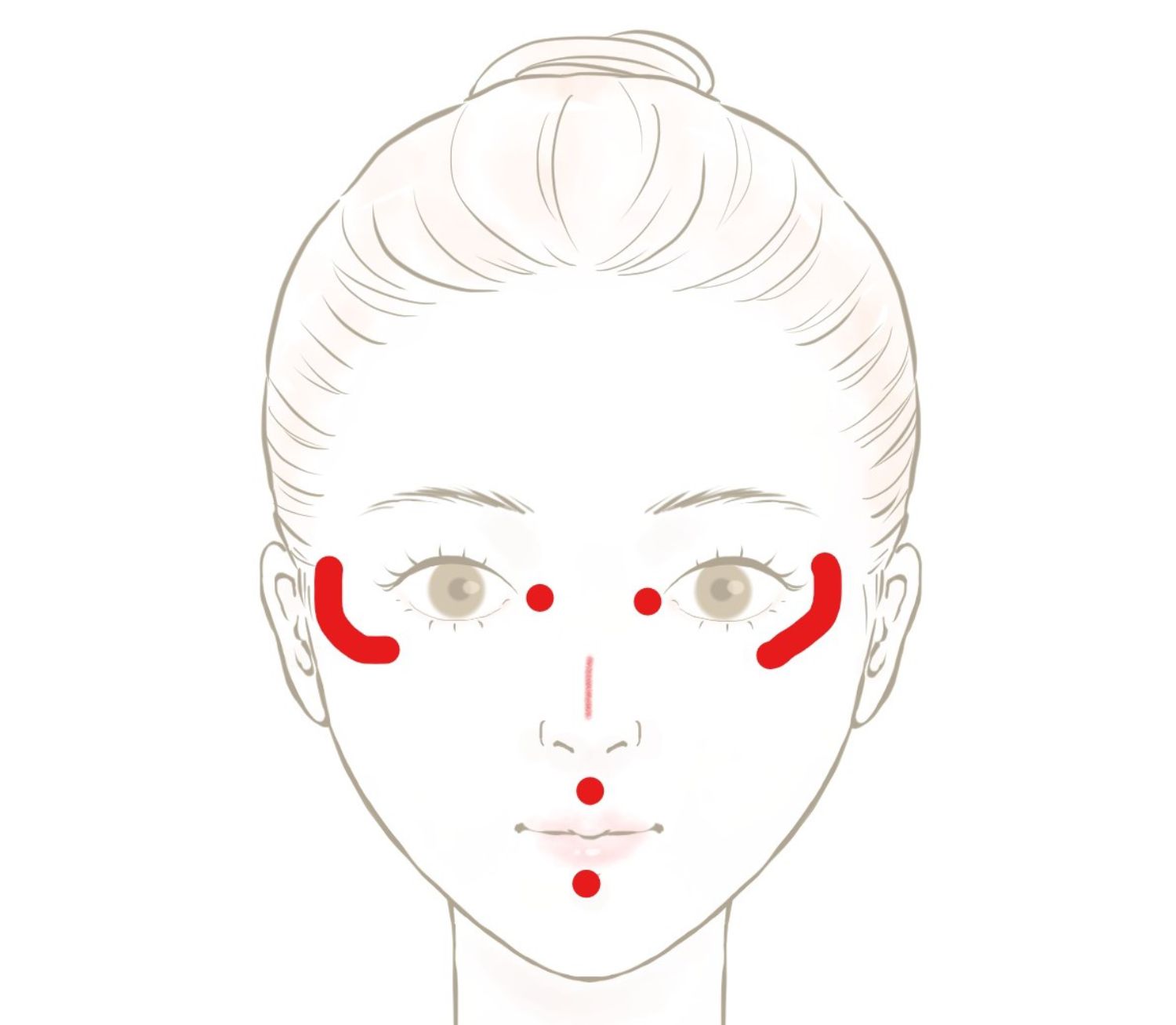 ハイライトを入れる部分