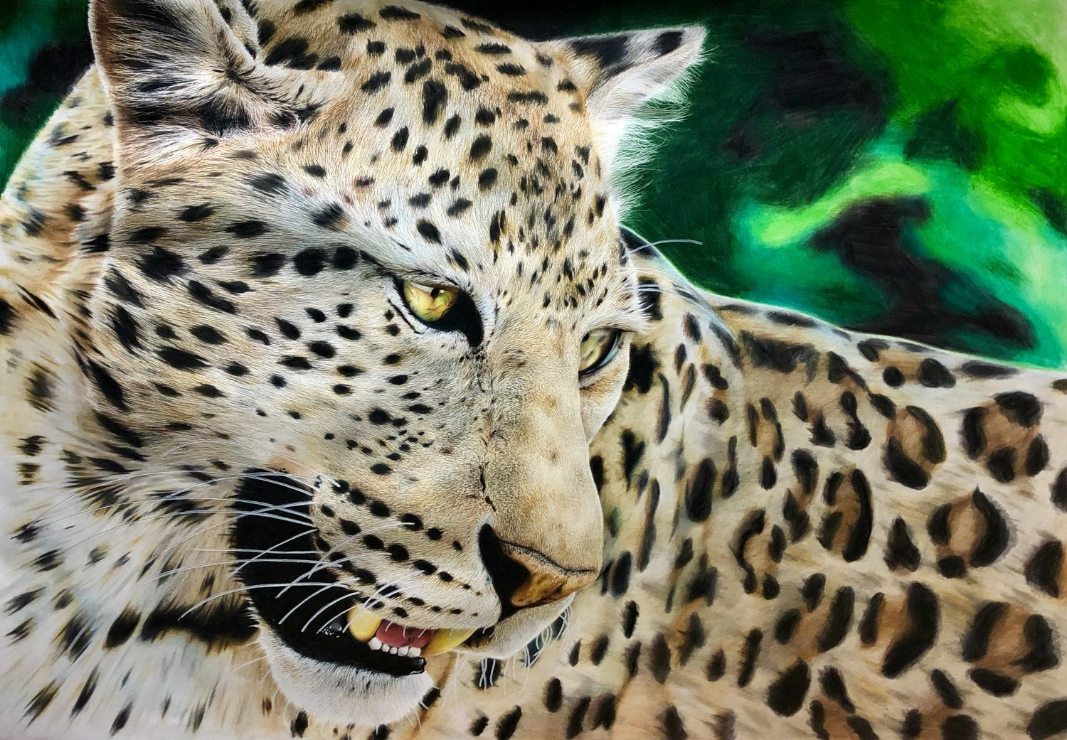 ②製作期間は1か月！A1サイズの「ヒョウ」