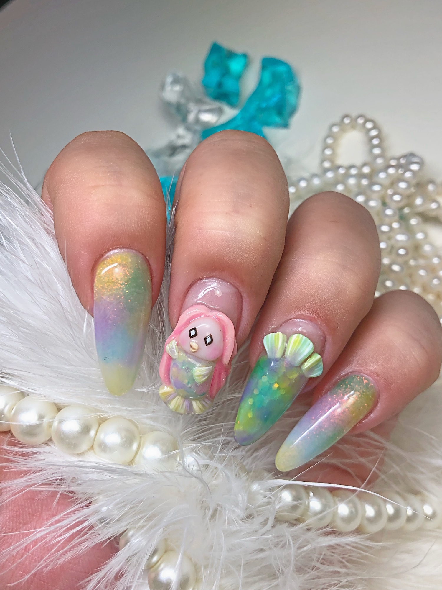 アマビエのネイルアート