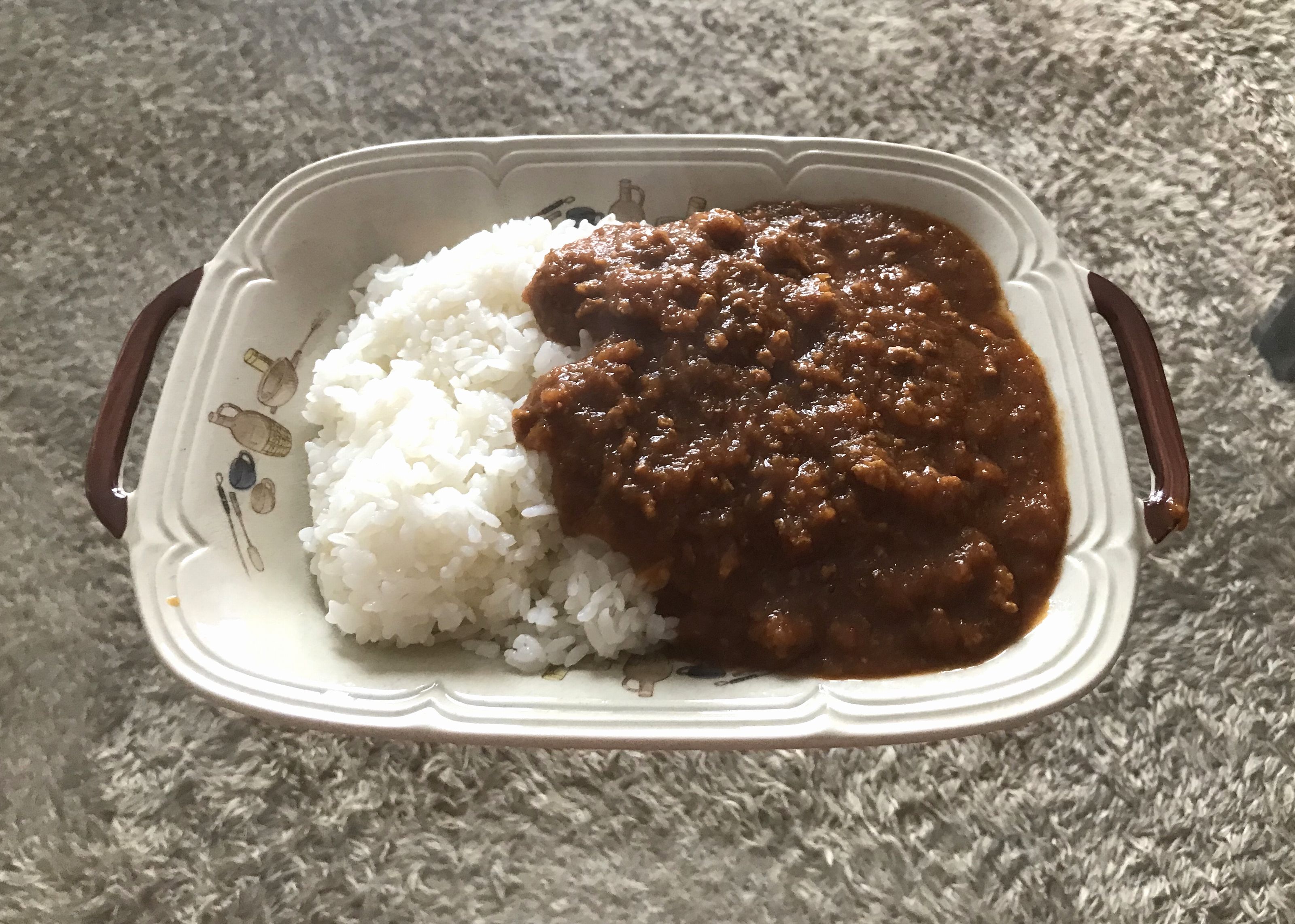 夫が作ってくれたキーマカレー