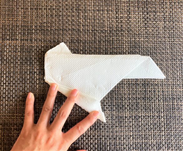 (13)裏面にひっくり返します