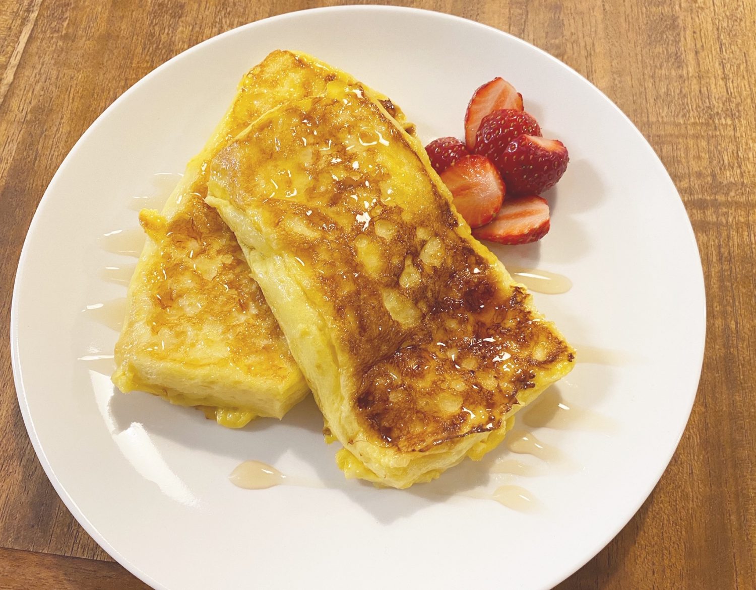 トッピングをしてフレンチトースト完成