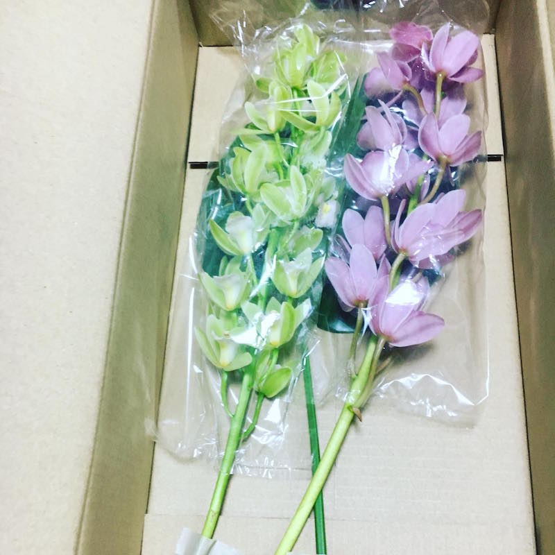 指定日時に箱入りで届きます。