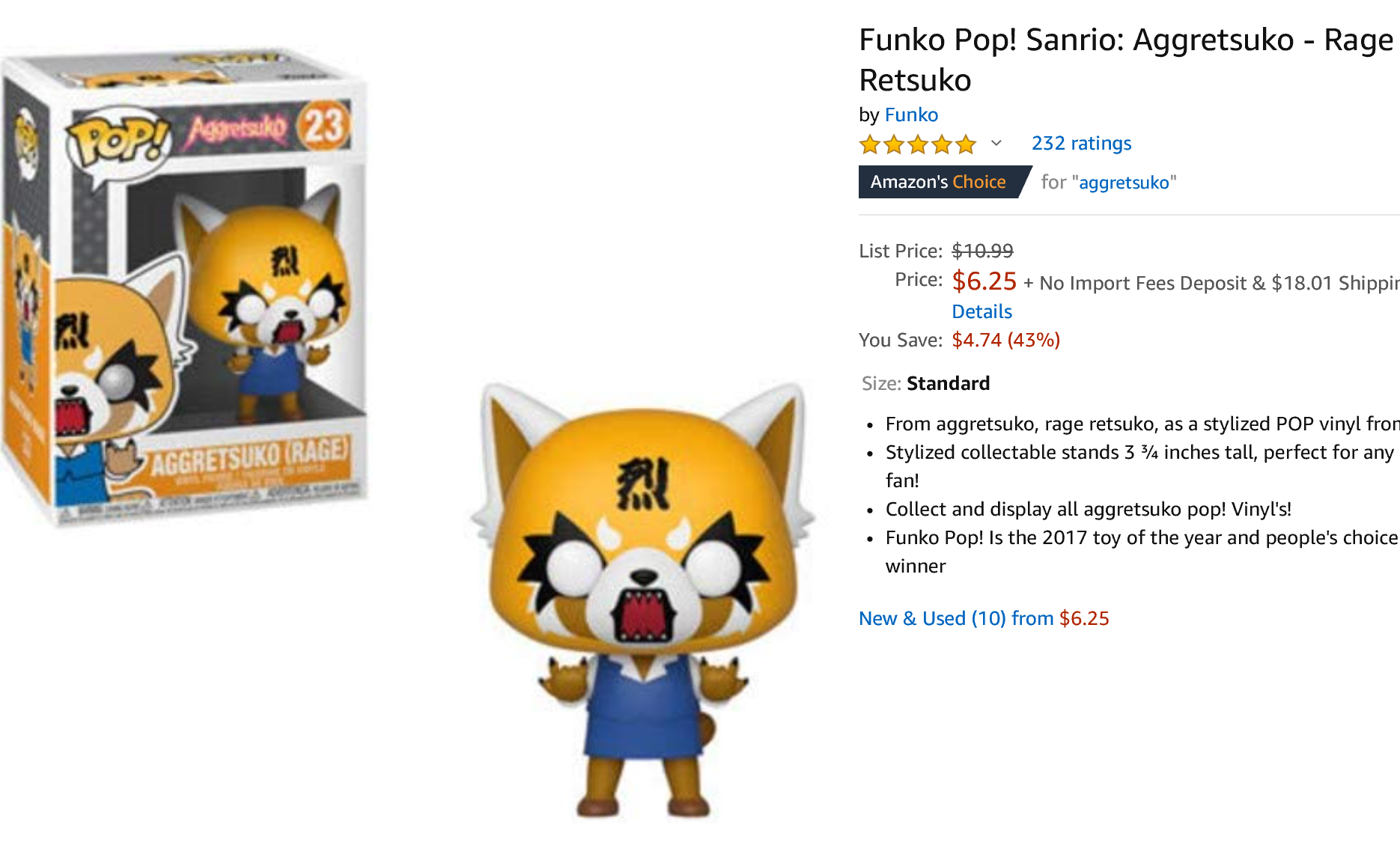 米国Amazonでの烈子グッズ販売ページ（画像：Amazon,comより）