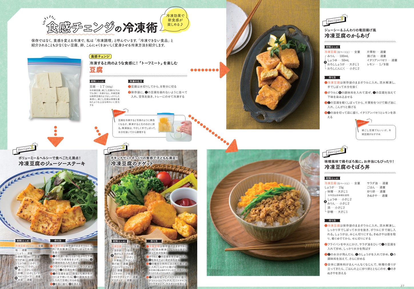 冷凍したら、豆腐が肉に変身