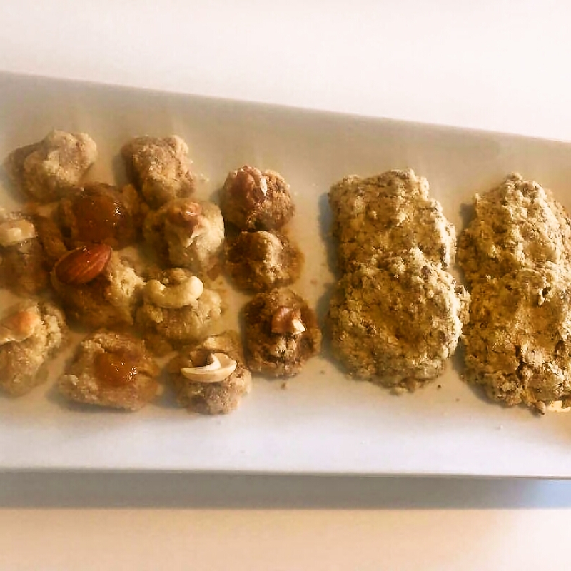 完成！右がオートミール入り