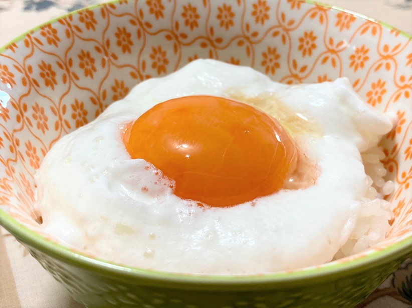 ふわふわメレンゲの卵かけごはんの完成！