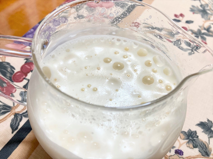 30秒ほどミルクフォームが完成