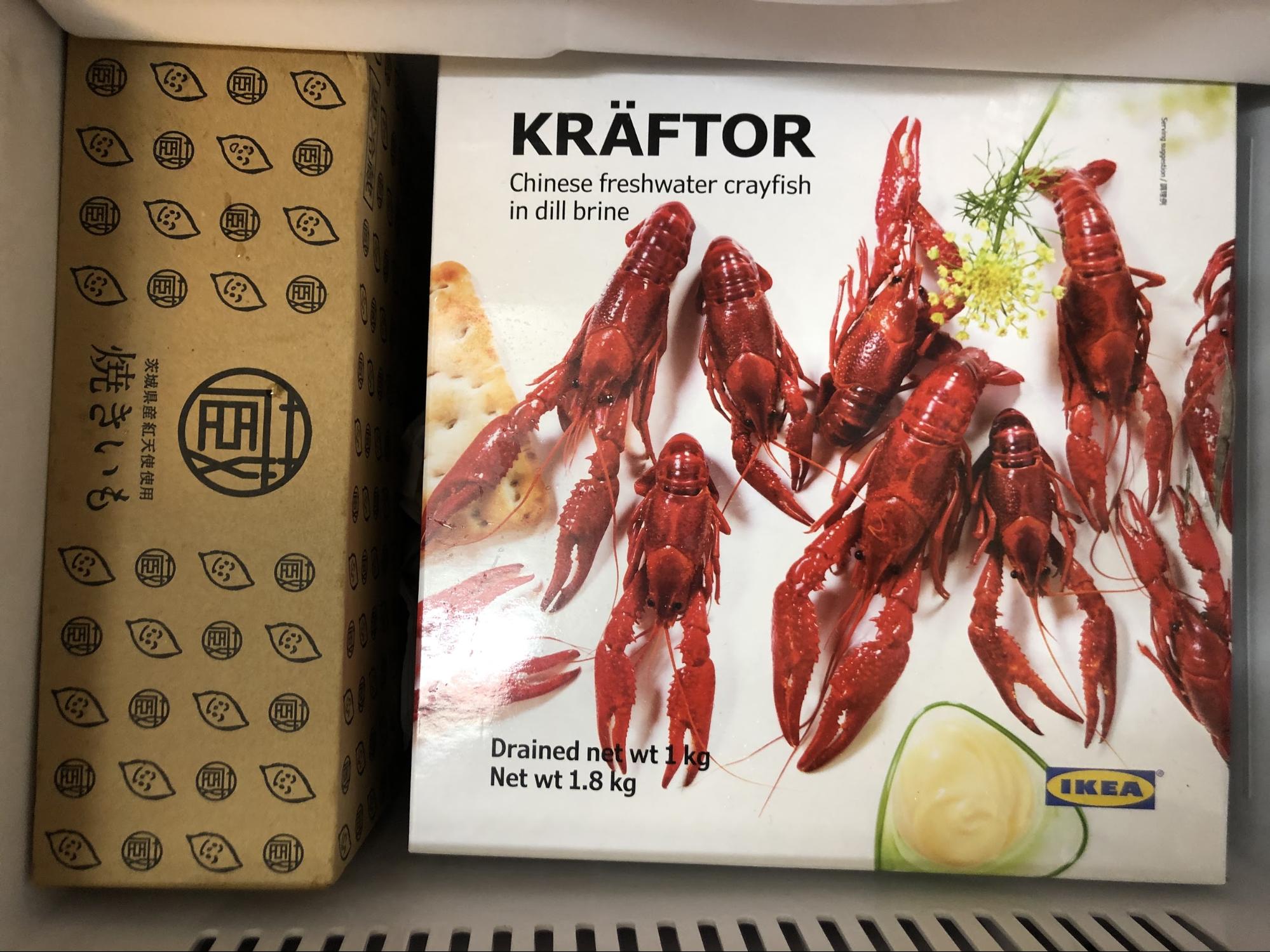 冷凍庫で保存している様子