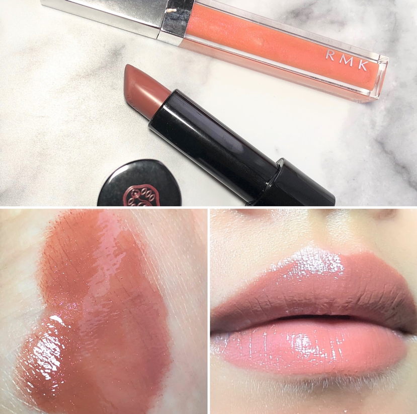 ナチュラルなヌーディカラーのリップ