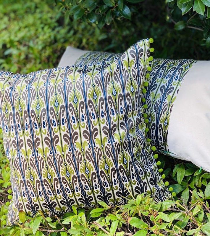 プリントベルベットクッション