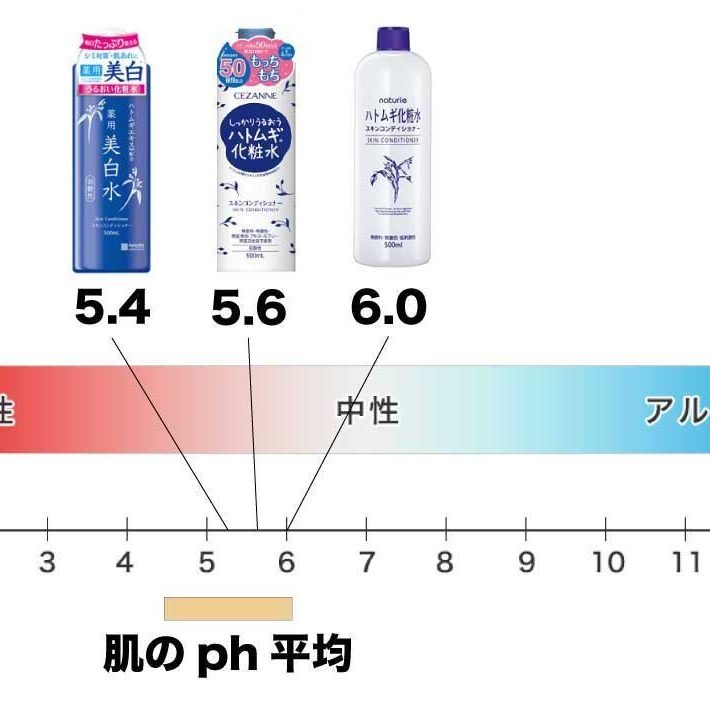 ふぉーちゅん「ハトムギ化粧水」比較