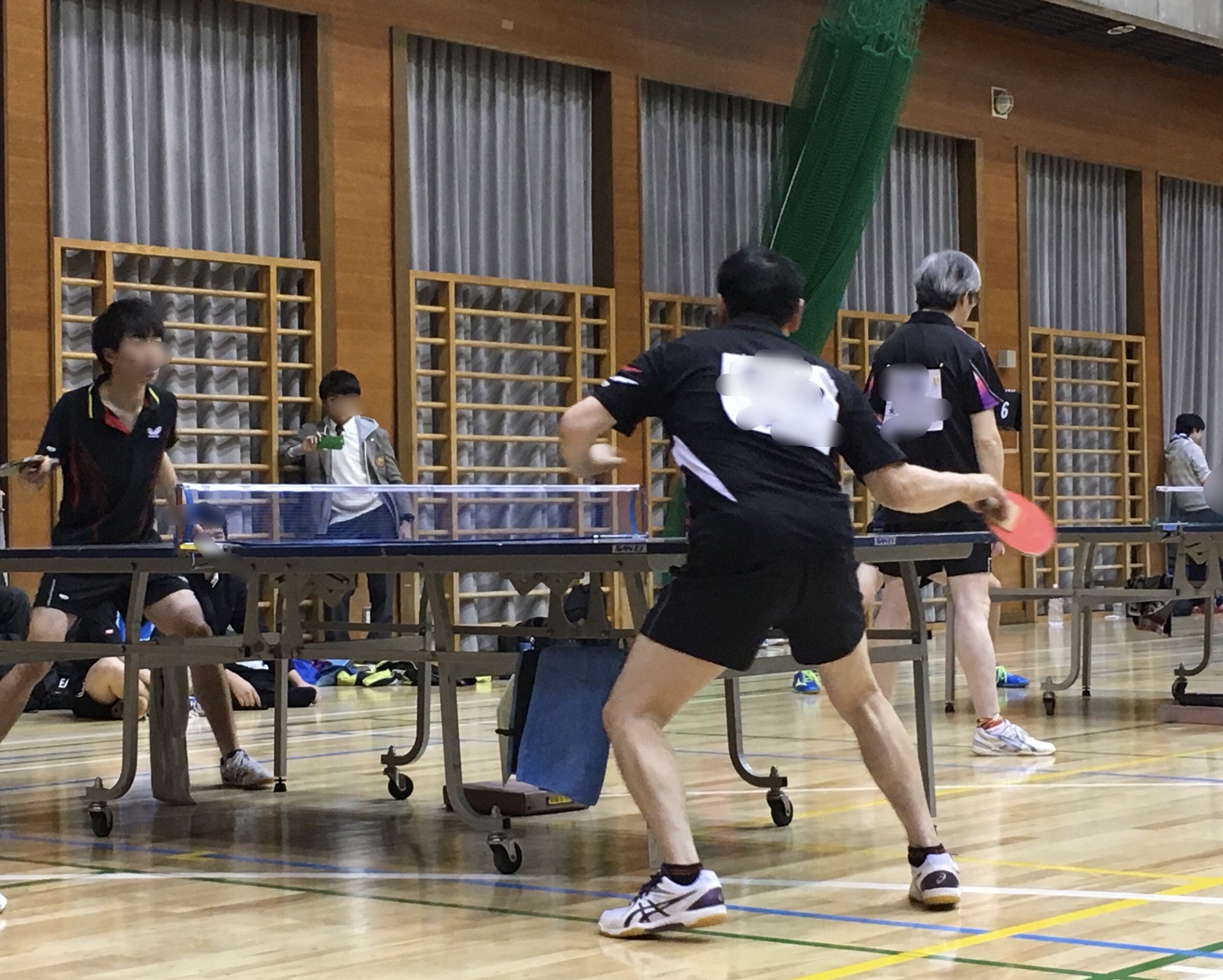 脳梗塞を発症する1週間くらい前まで、趣味でやっていた卓球の試合の様子