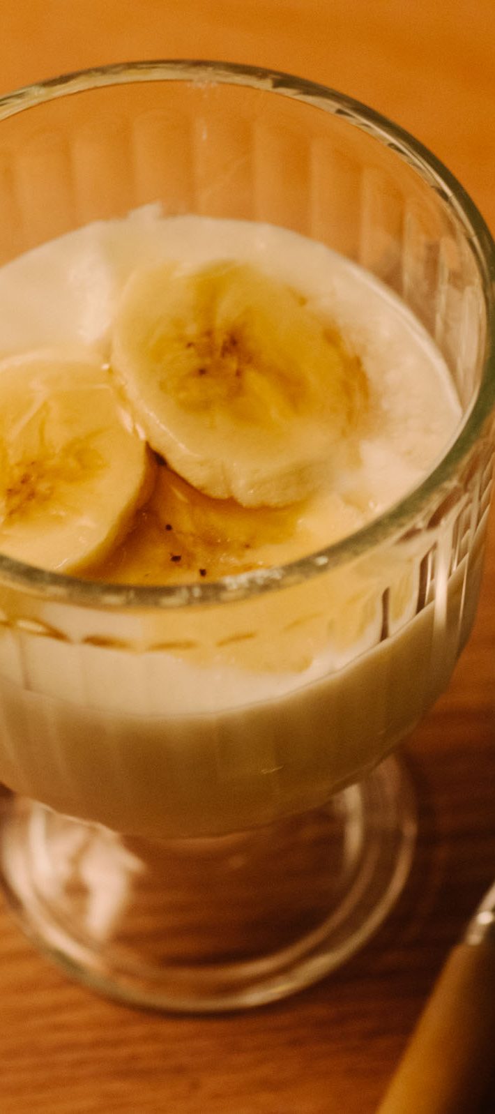 バナナとオリゴ糖入りホットヨーグルト