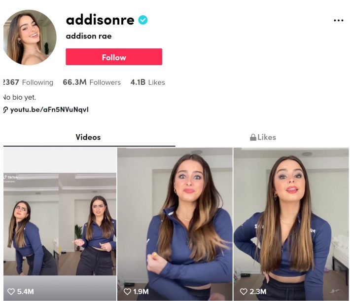 （画像：アディソン・レイ・イースターリング TikTokより）