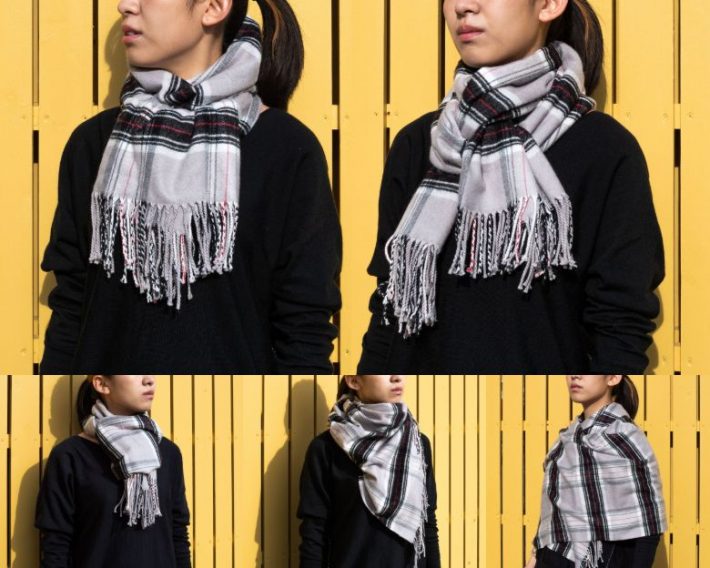 マフラーの巻き方