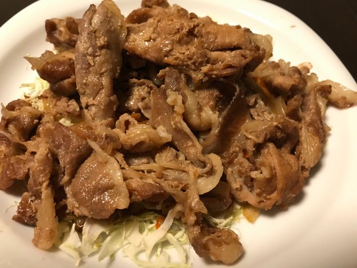 豚の生姜焼き③