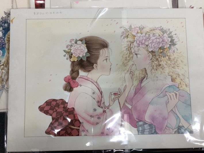 松苗あけみさんのカラー原画（画像：きたがわ翔さんTwitter @kitagawa_sho より）